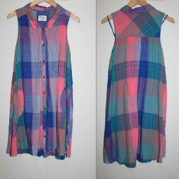Holding Horses Ronan Plaid Sleeveless Dress HW9720 - Picture 8 of 10